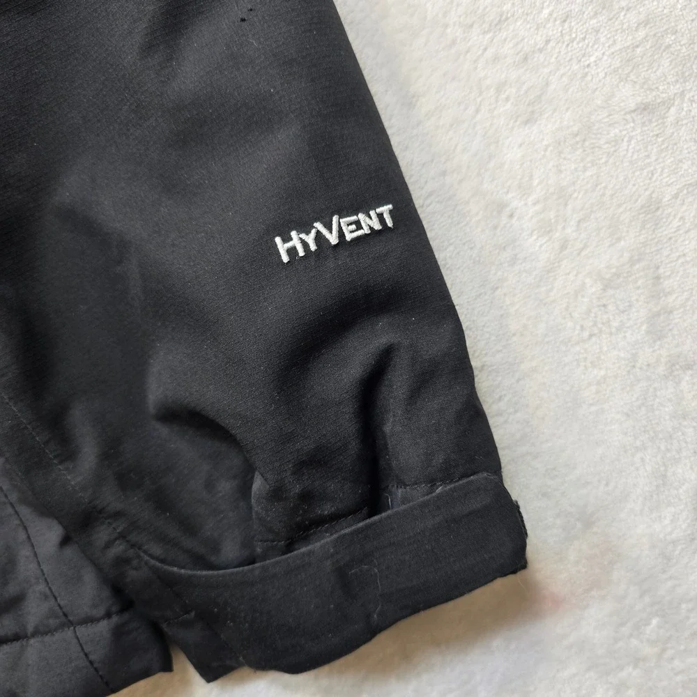 The North Face HyVent Jacket Mens Small‎ Black Insulated Zip Waterproof